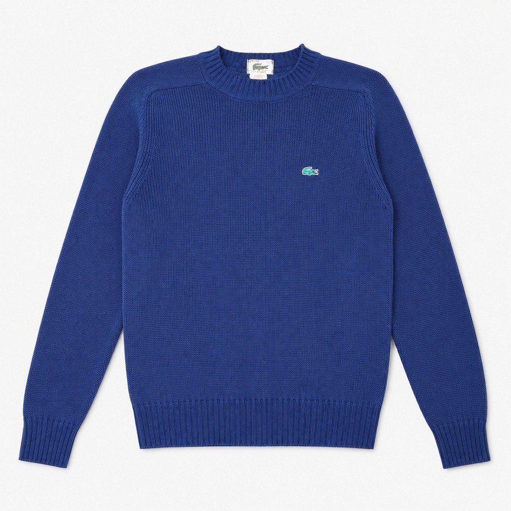 Vintage 80s 90s Izod Lacoste Sweater Mens Large Blue Cotton Crewneck Grandpacore